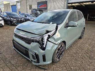 krockskadad bil auto Kia Picanto 1.2 GT-Line New Model! Virtual Keyless Navi Leder Camera Stuurverw. Stoelverw. 61KW/83PK 2024/10