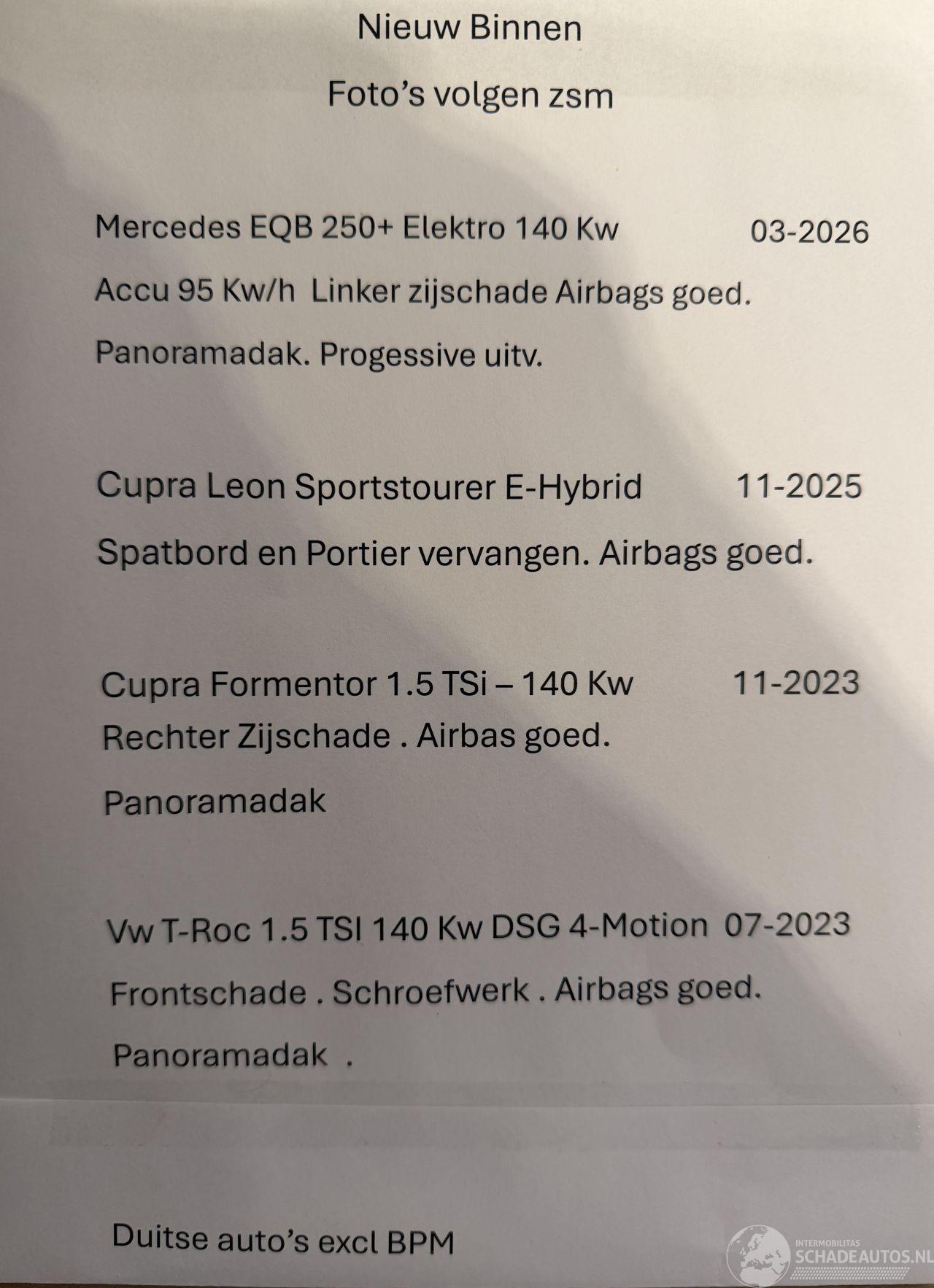 Mercedes EQB 250 + Elektro 140 Kw Progessive