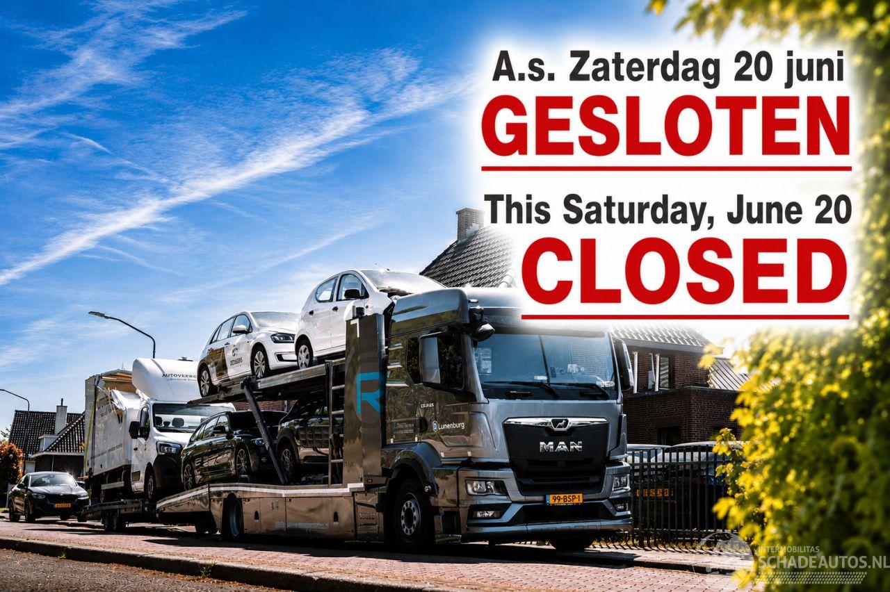 Audi  A.s. Zaterdag GESLOTEN