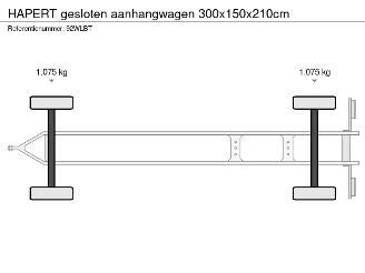 Hapert  gesloten aanhangwagen 300x150x210cm picture 16