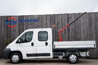 uszkodzony samochody osobowe Peugeot Boxer 2.2 HDi Dubbele Cabine Open Laadbak Kraan Airco Trekhaak 96KW Euro 4 2013/5