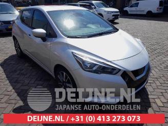 krockskadad bil auto Nissan Micra Micra (K14), Hatchback, 2016 / 2024 0.9 IG-T 12V 2018
