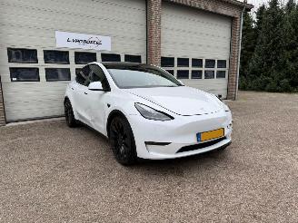 krockskadad bil auto Tesla Model Y AWD 75 kWh Performance Leder Pano 1e Eig NAP 2022/9