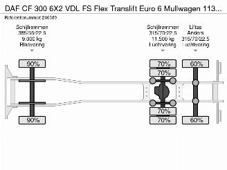 DAF CF 300 6X2 VDL FS Flex Translift Euro 6 Mullwagen 113.921 km! picture 42