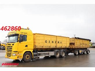 krockskadad bil vrachtwagen Scania G G450 6X2 HTS 45t. Haakarm + Anhänger + Container Euro 6 2017/4