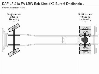DAF LF 210 FA LBW Bak-Klep 4X2 Euro 6 Dhollandia . picture 25