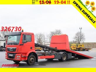 dañado camiones MAN TGM 15.250 Eurotechnik Schiebeplateau Brille Winde Euro 6 2015/3