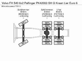 Volvo FH 540 6x2 Palfinger PK42002-SH G Kraan Lier Euro 6 picture 36