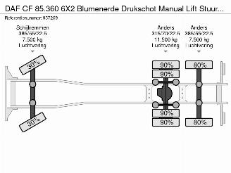 DAF CF 85 .360 6X2 Blumenerde Drukschot Manual Lift Stuur Euro 5 picture 29