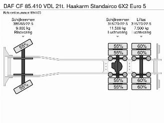 DAF CF 85 .410 VDL 21t. Haakarm Standairco 6X2 Euro 5 picture 25