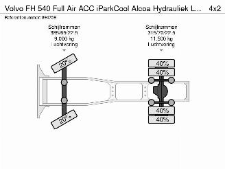 Volvo FH 540 Full Air ACC iParkCool Alcoa Hydrauliek Leder picture 28