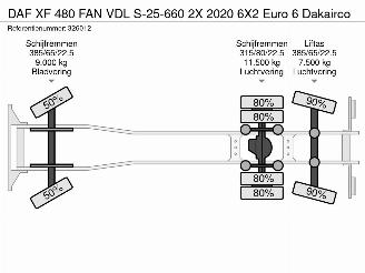 DAF XF 480 FAN VDL S-25-660 2X 2020 6X2 Euro 6 Dakairco picture 32