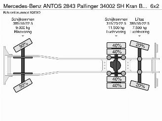 Mercedes Antos 2843 Palfinger 34002 SH Kran BY 2015 6X2 picture 45