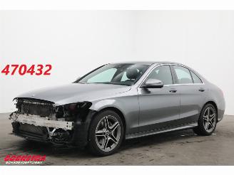 krockskadad bil auto Mercedes C-klasse 200 9G-Tronic AMG Leder Navi Clima Cruise Camera SHZ 2019/2