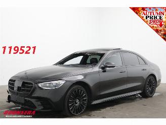 Vaurioauto  passenger cars Mercedes S-klasse 580 e Lang AMG Line 4X Memory/SHZ/Ventilatie HUD AR Burmester 2023/5