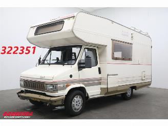 krockskadad bil camper Dethleffs  Globetrotter Turbo D Luifel Fietsendrager 1993/1