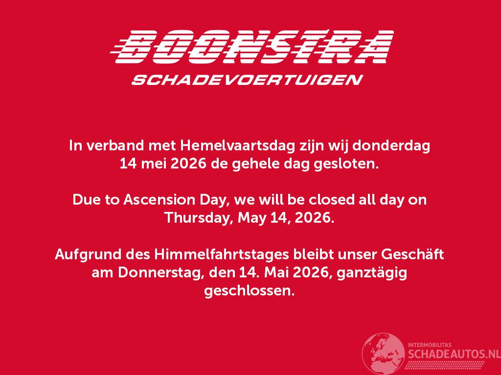   Hemelvaartsdag gesloten