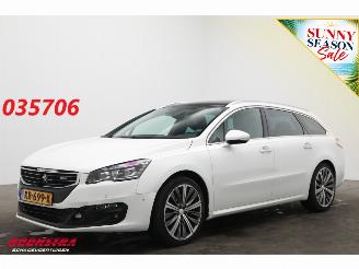 skadebil auto Peugeot 508 SW 2.0 BlueHDi Allure Pano LED Leder Navi Clima Cruise Camera SHZ AHK 2016/7