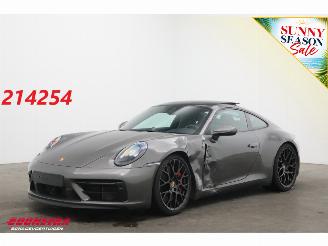 krockskadad bil auto Porsche 911 992 3.0 Carrera 4 GTS PDK Schuifdak Sport Chrono PDLS PASM ACC Camera 2022/6