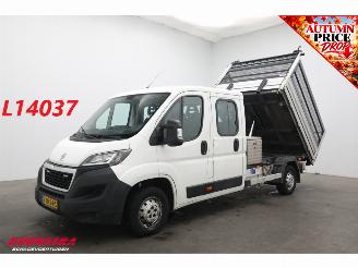 krockskadad bil bedrijf Peugeot Boxer 2.0 HDI Kipper DoKa 7-Pers. Airco AHK 142.333 km! 2019/7