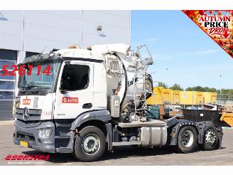 krockskadad bil vrachtwagen Mercedes Actros 2543 LS 6X2 Koks EcoVac Euro 6 124.445 Km!! 2021/11