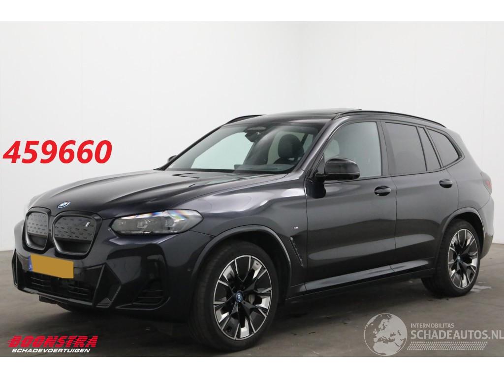 BMW iX3 M Sport 80 kWh H/K HUD Pano Schuif/kantel ACC Navi Clima Leder Memory SHZ Camera 360° PDC