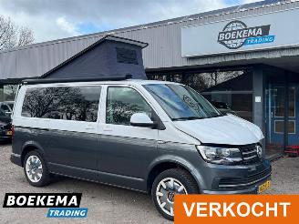 krockskadad bil camper Volkswagen  Transporter 2.0TDI 150PK DSG Camper Hefdak Luifel Fietsendrager Leer Stoelverw. Navigatie 2017/11