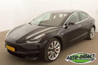 damaged passenger cars Tesla Model 3 Performance AWD 75 KWH 2019/12