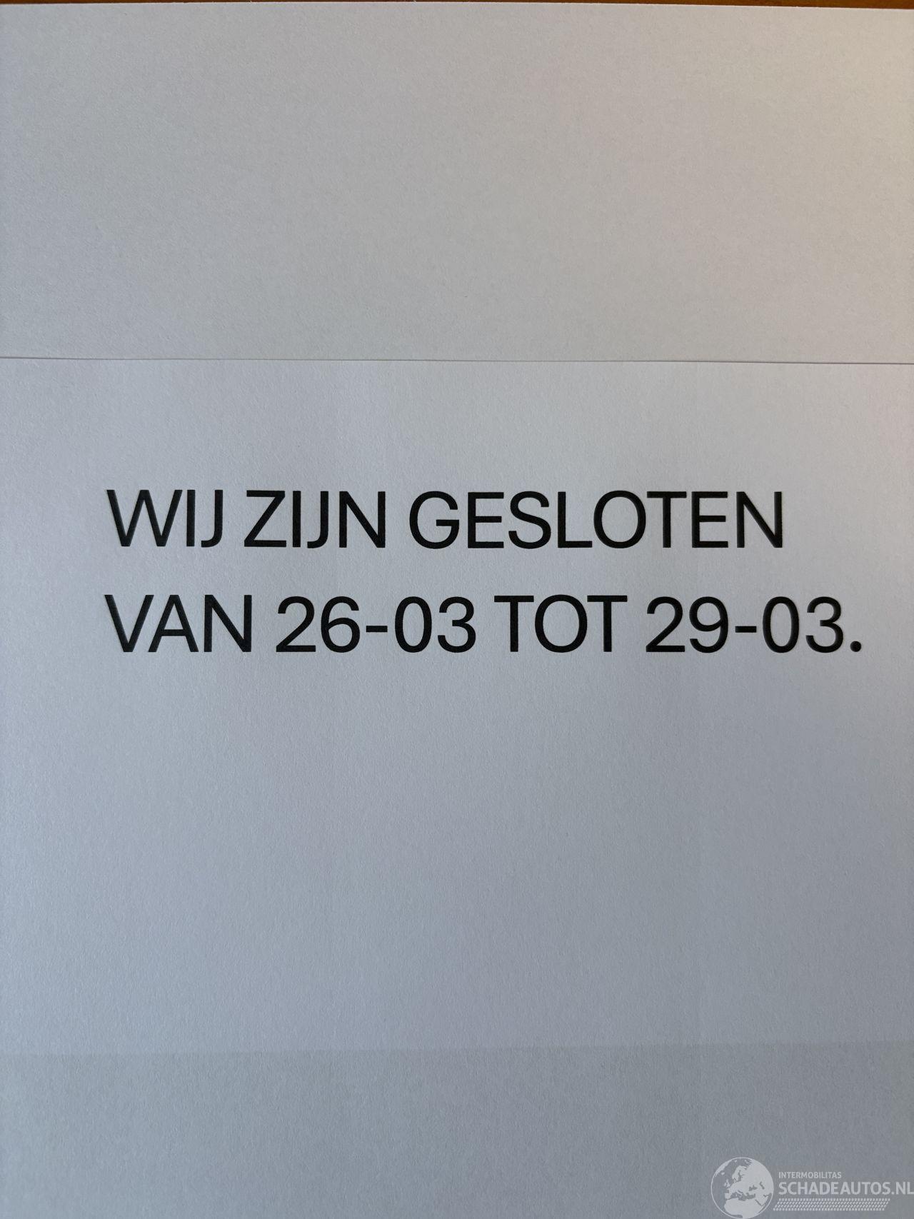Audi  Gesloten van 26-03 tot 29-03
