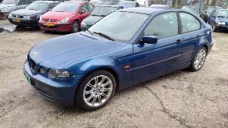Salvage car BMW 3-serie E46 Compact 2001 316Ti N42B18A Blauw 364/5 onderdelen 2001/12