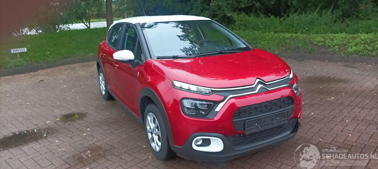 Citroën C3 Bj:11-2022 Edition You! 1.2-12v Airconditioning stoelverwarming CruiseControl Dab audio Elektrische ramen Elektrische-spiegels met verwarming Centrale vergrendeling met afstandsbediening Start-Stop systeem Drivelane assistent Mistlampen Led-Dagrijverlicht