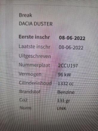 Dacia Duster 1.3 Prestige 130 PK NAVI CLIMA CAMERA LED KEYLESS B.J 2022 PLAATSCHADE picture 19