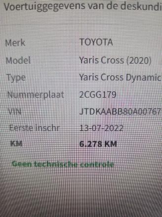 Toyota Yaris Cross 92 KW DYNAMIQ AIRCO CAMERA B.J 07-2022  6800 KM !!!! picture 22