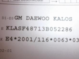 Daewoo Kalos (sf69) hatchback 1.4 16v (f14d3)  (04-2003/03-2005) picture 5