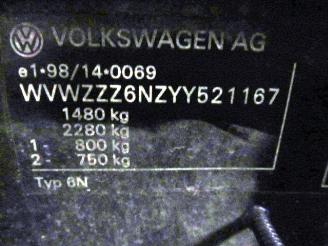 Volkswagen Polo (6n2) hatchback 1.9 sdi (asx)  (10-1999/09-2001) picture 5