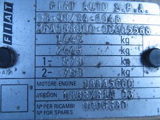 Fiat Punto ii (188) hatchback 1.2 16v 80 (188.a.5000)  (05-1999/07-2003) picture 5