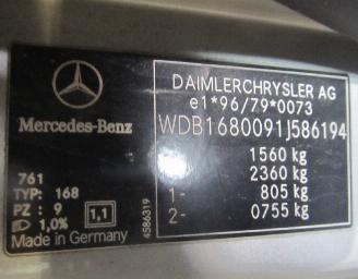 Mercedes A-klasse A (W168) Hatchback 1.7 A-170 CDI 16V (OM668.942) [70kW]  (03-2001/08-2004) picture 5