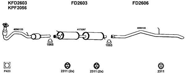Ford Transit van fwd 2.0 tddi 16v 260s (d3fa)  (09-2000/12-2005)
