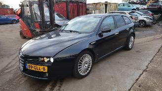 skadebil auto Alfa Romeo 159 2008 1.8 16v 939A4 Zwart 876/B onderdelen 2008/7